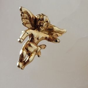 Vintage Ballou Reg'd Guardian Angel Pin Cherub Collectable Lapel Tack